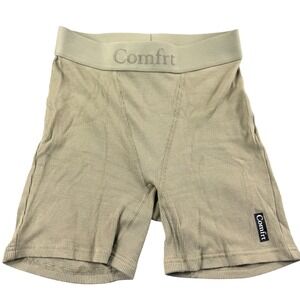 Comfrt Ribbed Biker Shorts Green High Rise Athletic Lounge Shorts Small